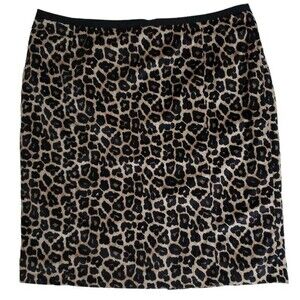 Liz Claiborne Animal Leopard Print Pencil Skirt - Size 16